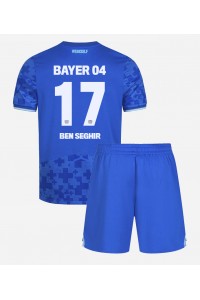 Fotbalové Dres Bayer Leverkusen Eliesse Ben Seghir #17 Dětské Třetí Oblečení 2025-26 Krátký Rukáv (+ trenýrky)